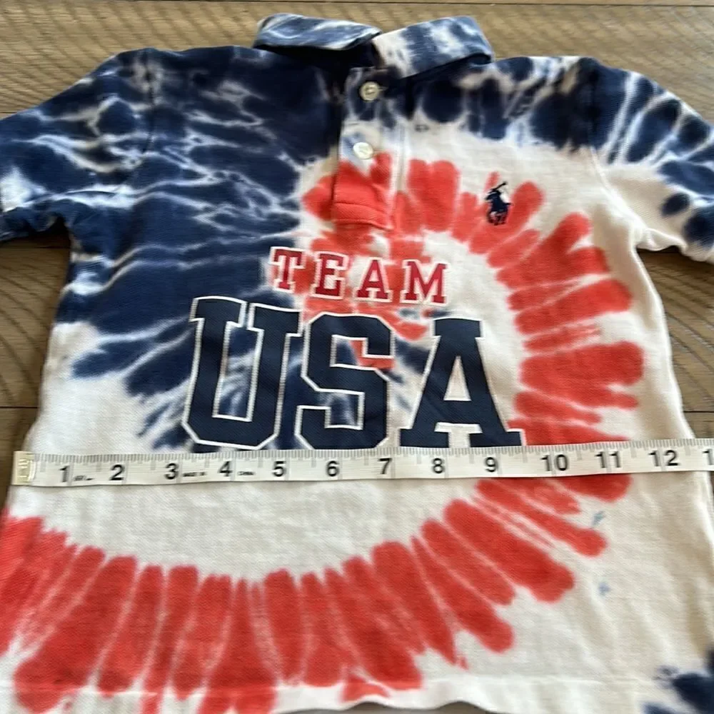 Team USA 🇺🇸 Tie Dye Classic Crew Polo Shirt by Ralph Lauren 2020 Limited Ed.